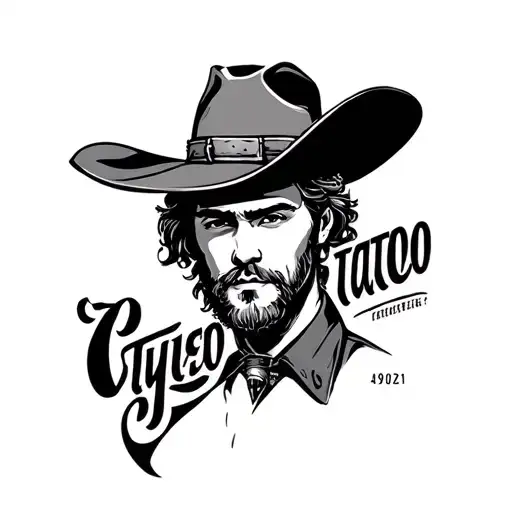 Western Themed Box Logo Men