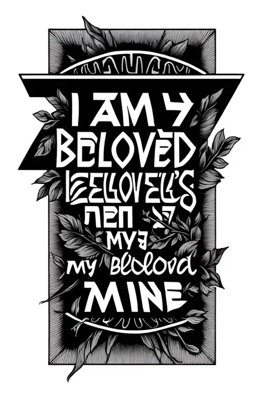 Hebrew Letters For I Am My Beloved's And My Beloved Is Mine