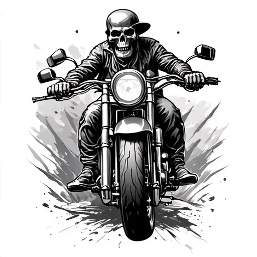 Skull Rider On Cimetery