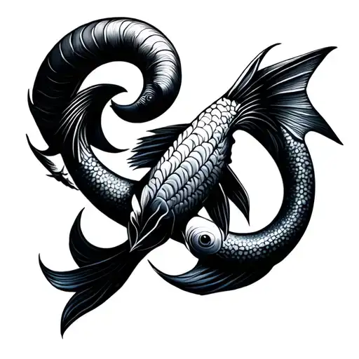 Zodiac Sign Tattoo Pisces With Aries