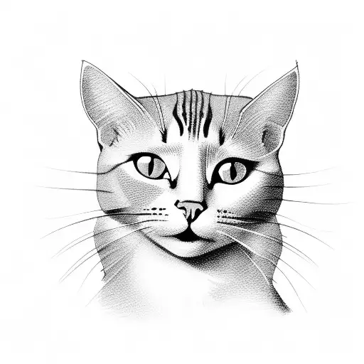 Pussy Willow With Cat Siting On Flowers