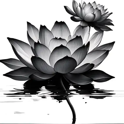 Black And Gray Lotus