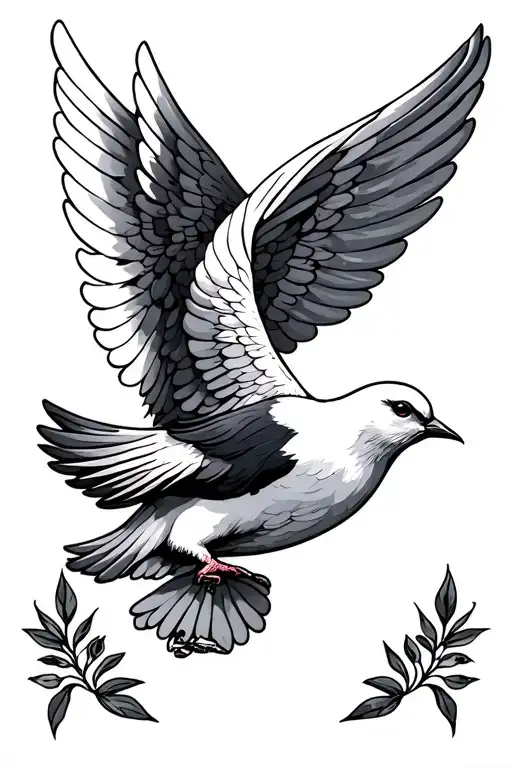 Semicolin With Dove Wings