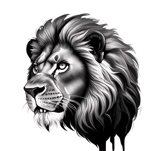 A Lion Tatoo But Its Eyes Are 1905