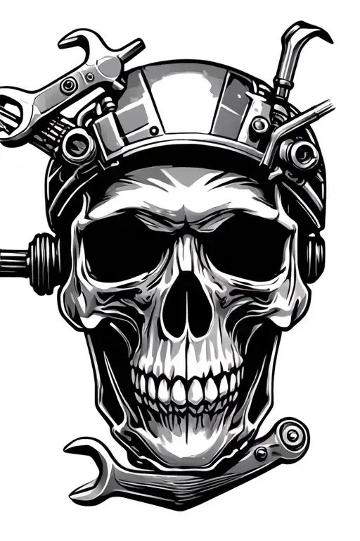 Skull Spanners Welders Motorcycles Engineering Enjoy