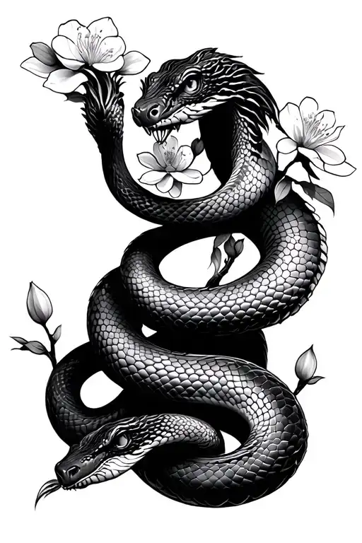 Snake Chery Blossom Tree