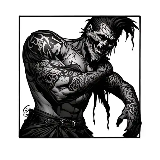 Knee Dark Gore Badass