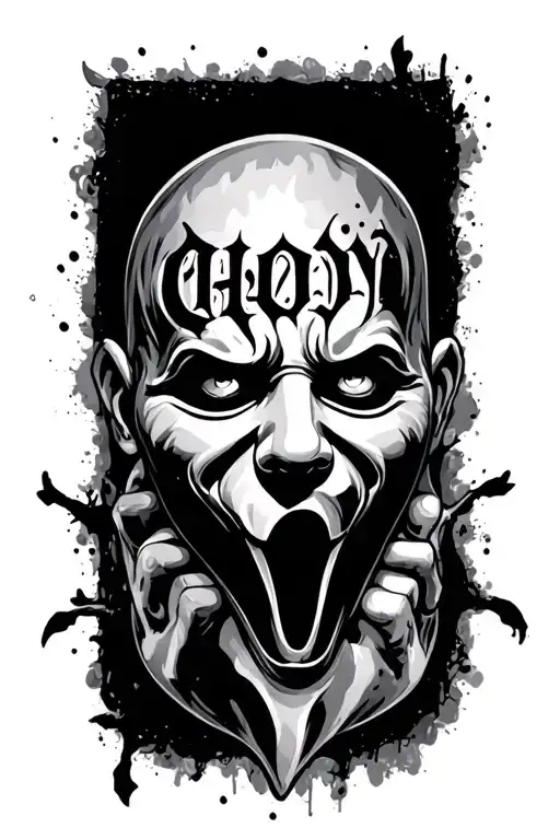 Words Mud Baby W Masce Ghostface