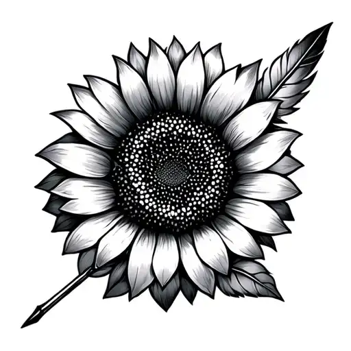 Arrow Sunflower Feathers