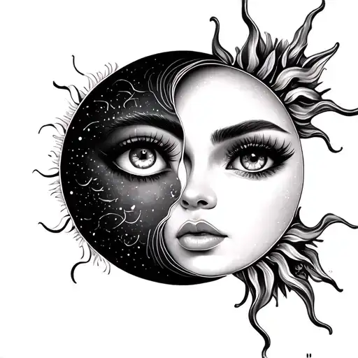 Best Friend Sun And Moon With Realistic Eyes And Lashes
