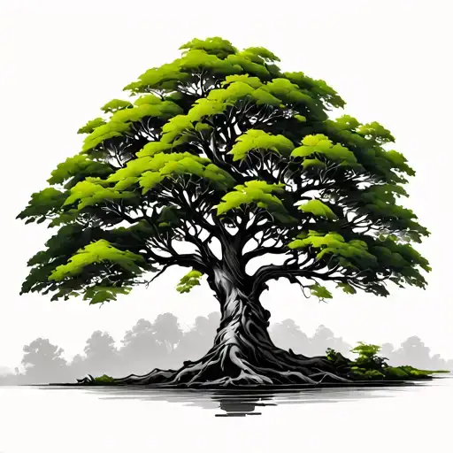 Big Tree With Green Leaves