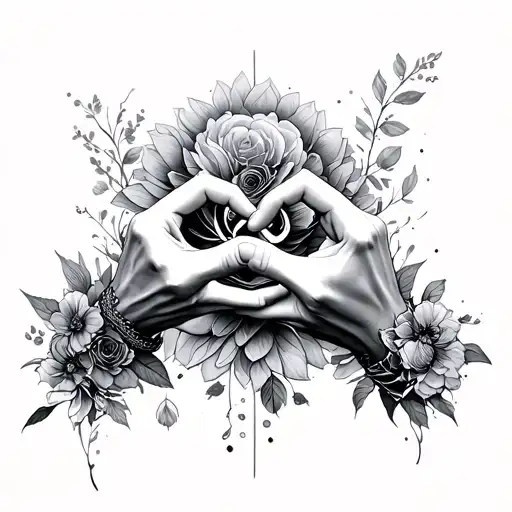 Woman Hands Forming An Infinity Symbol