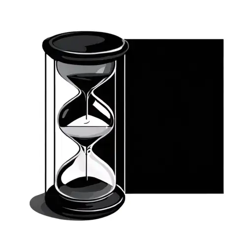 Unique Minimalist Hourglass Filled