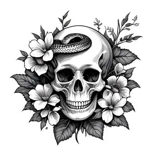 Skull Snake Flowers Growing