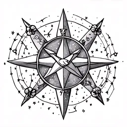 Libra Star Sign Surrounded By Constellations