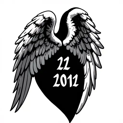 Minimalistic Angel Wings With A Date