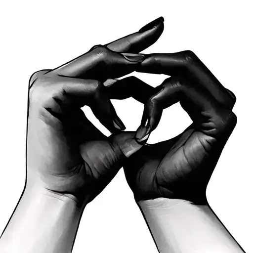 Woman Hands Forming An Infinity Symbol Minimalistic