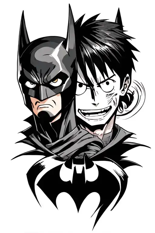 Ash Evil Dead Et Batman Et Luffy One Piece