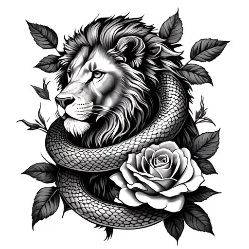 Lev Taurus Pisces Libra Lion Cancer Leo Snake And Roses
