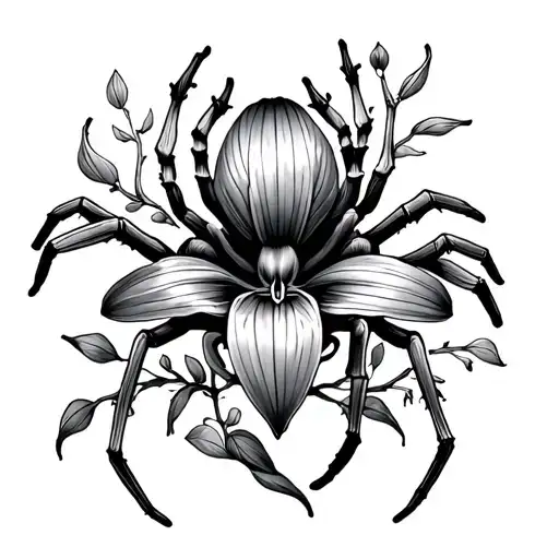 Spider Lilys With Vines Growing