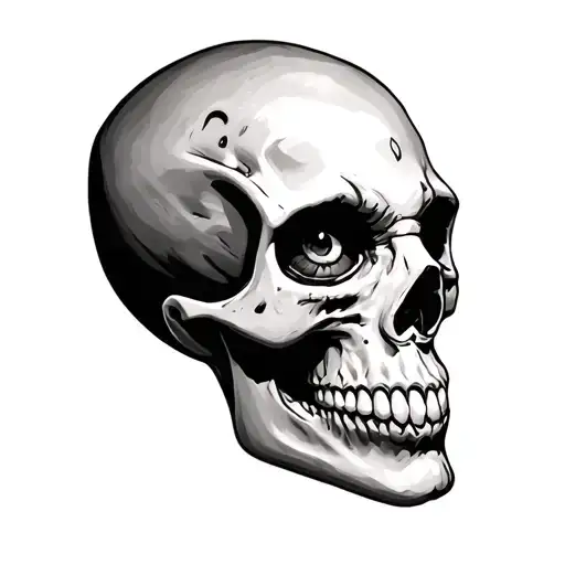 Skull Face One Eye
