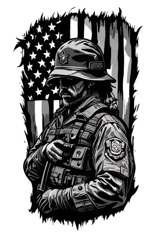 Tattoo For Military And Law Enforcement
