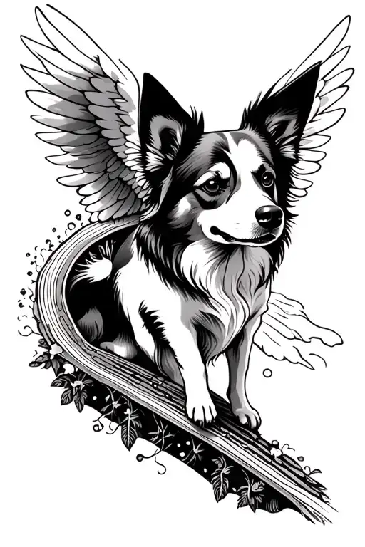 Dog And Rainbow Bridge To Heaven Something Angelic Something