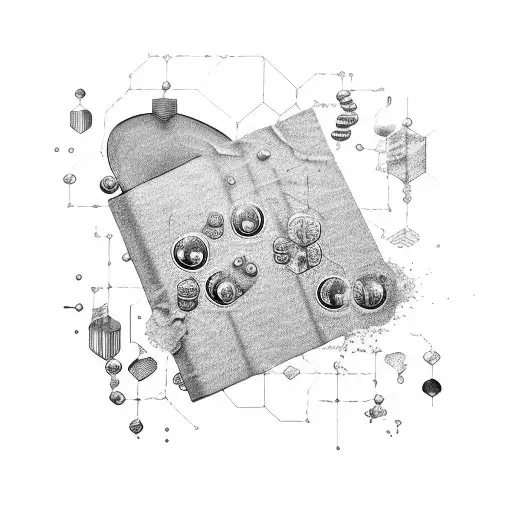 A Series Of Chemical Reactions Forming The Shape Of A Book
