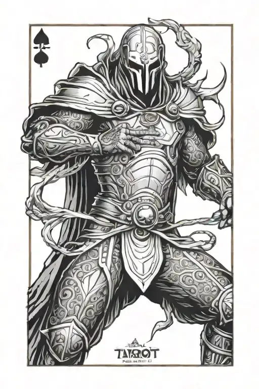 Khonshu From Moon Knight On A Tarot Card