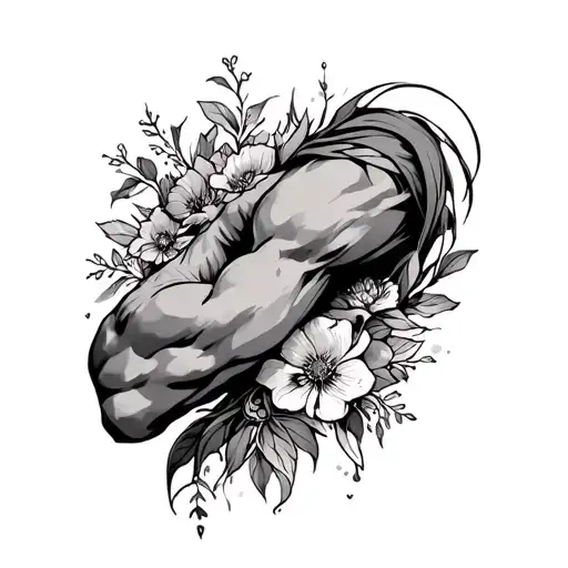 Around The Bicep Outline