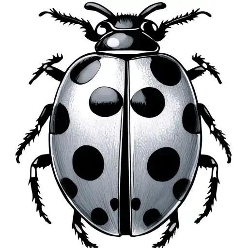 Ladybug With An M In One Of Its Spots