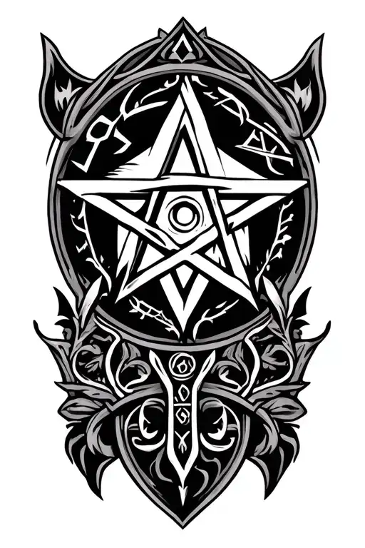 Vikings Runes And Wicca Ornamental Slightly