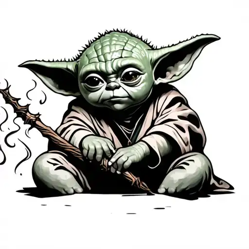 Baby Yoda Casting A Spell With A Harry Potter Wand In Memphis Tennessee