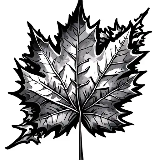 Western Scene Featuring Maple Leaf