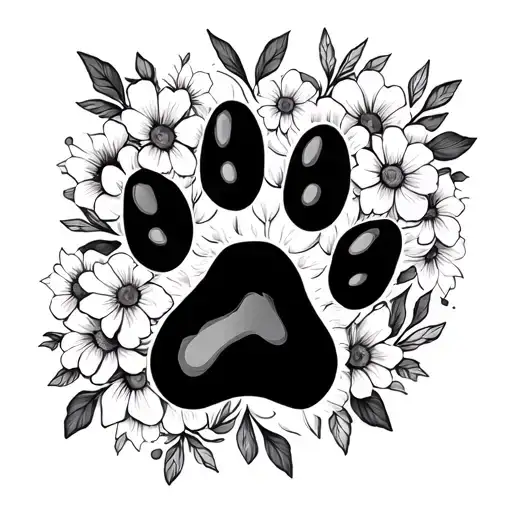 Dog Paw Print Flowers