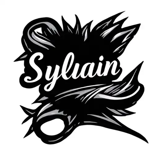 Personalized Minimalist Necklace With Name In Design Logo First Name Sylvain