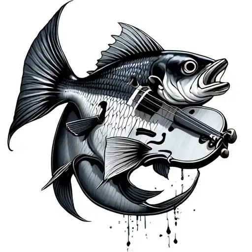 Fish Playing Fiddle