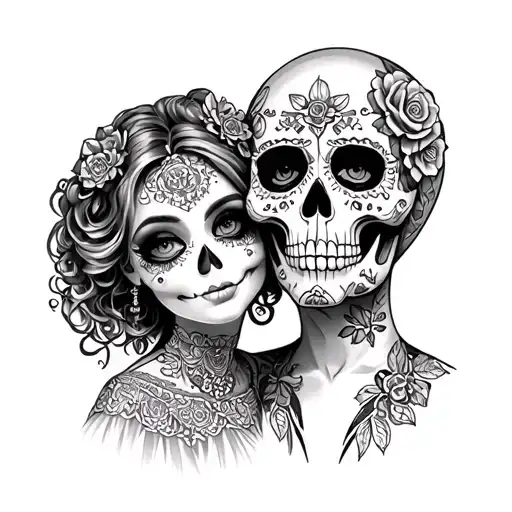 Sugar Skull Married Couple