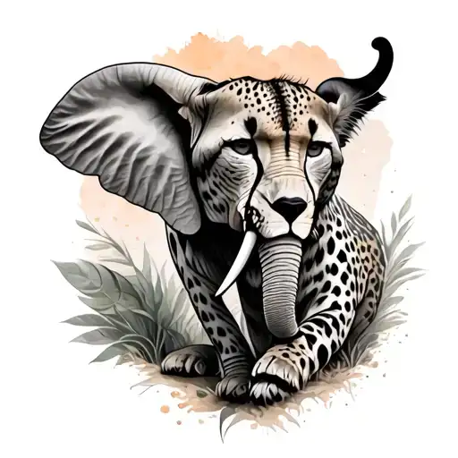 Elephant And Cheetah