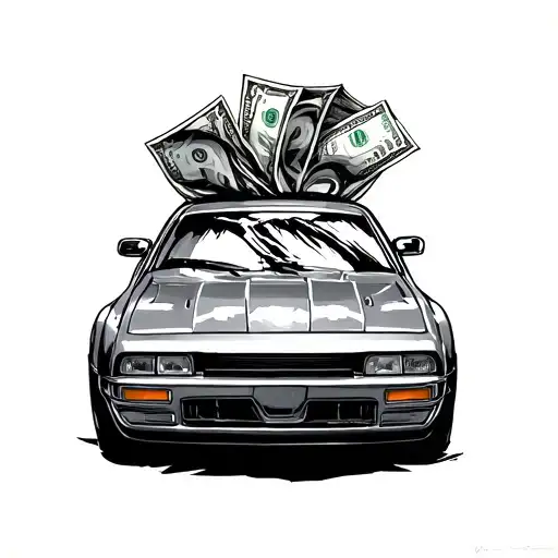 Cars And Money Bag