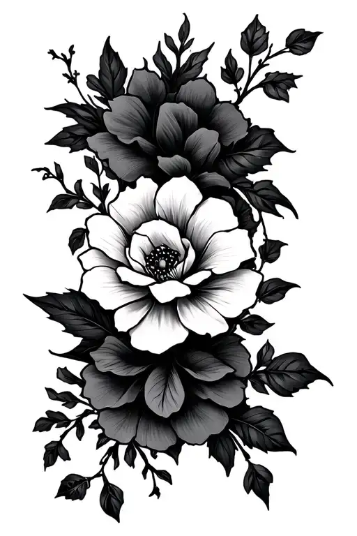 Vine Floral Wrap Around Forearm Fineline