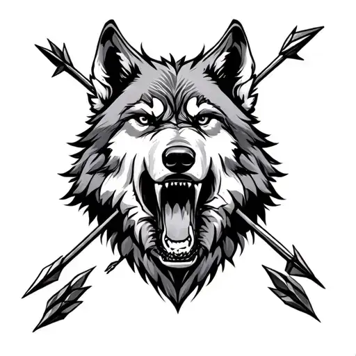 Crying Wolf Shot By Arrows