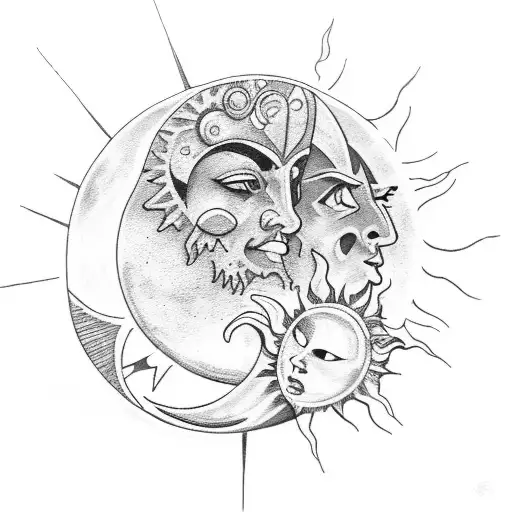 Tarot Card Sun And Moon