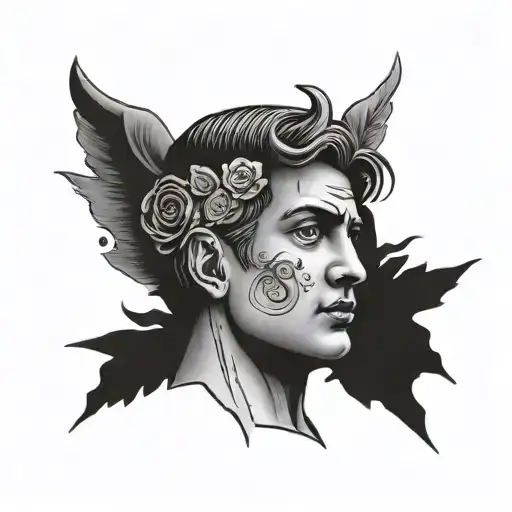 Apollo Head With A Word Trenders Trunk Written On It