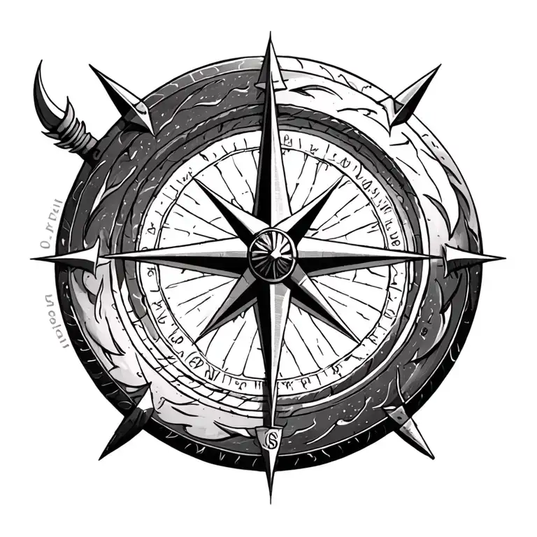 Viking Compass Rose Surrounded