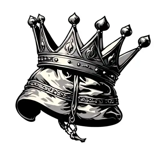 King's Crown Made Of Money Bag