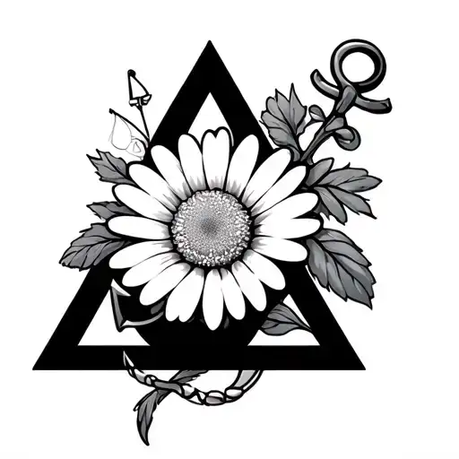 Daisy And Anchor Inside Triangle