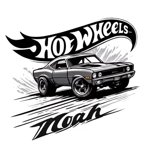 The Name Noah With A Hot Wheels Car