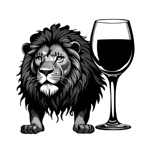 Lion And Wine Glass