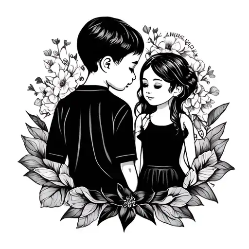 Mom Tattoo Featuring Son And Daughter